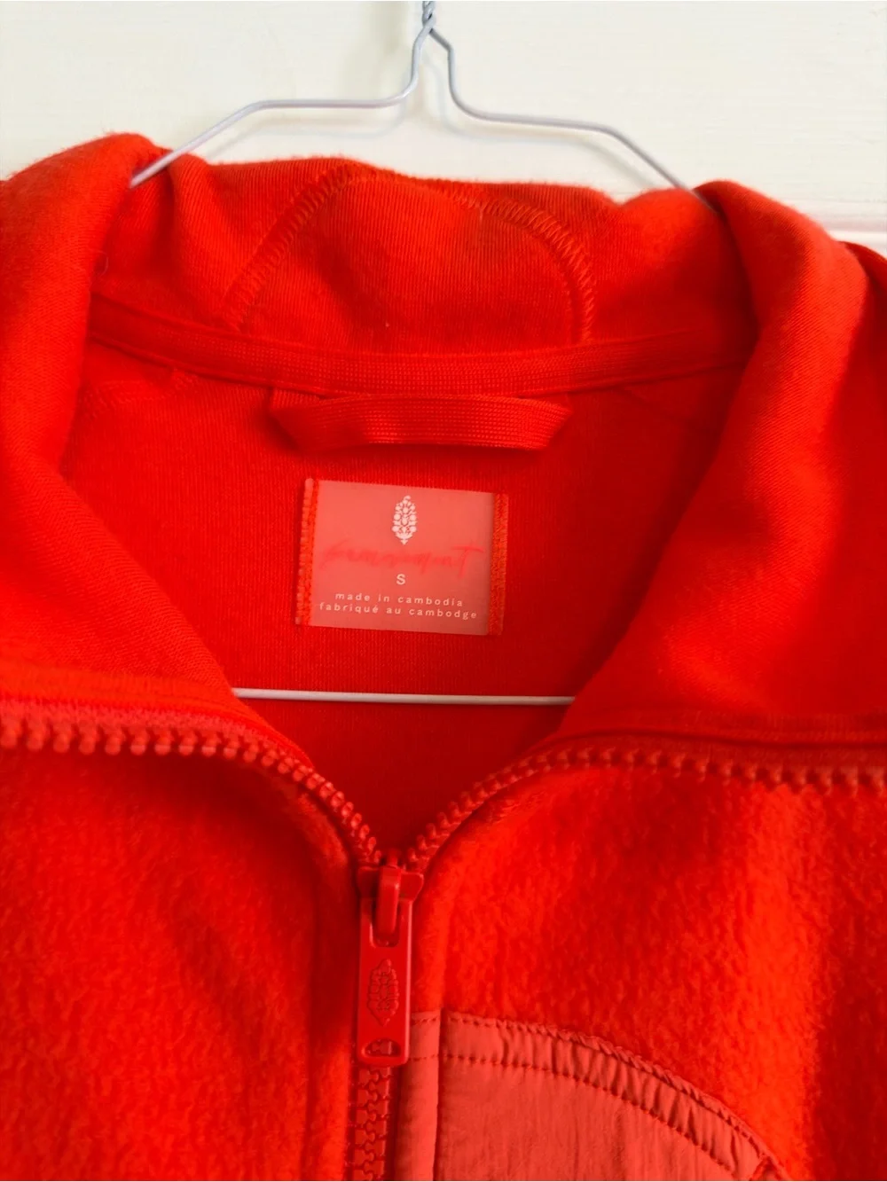 NWT Free People Red Cropped Fleece Vest